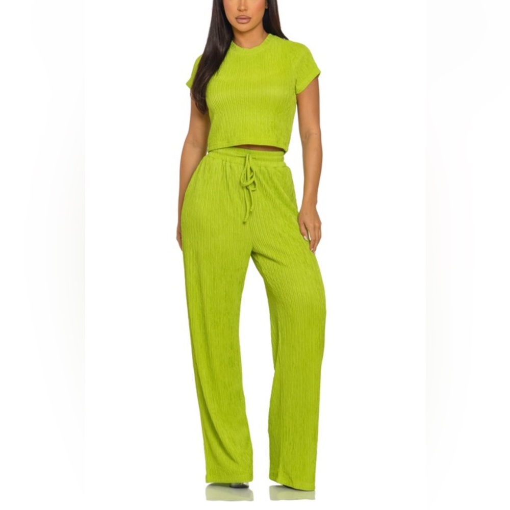 Lime 2-piece Pant Set